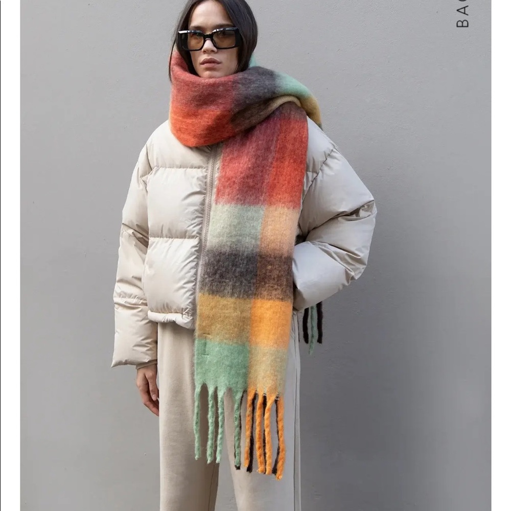 OAK AND FORT- PLAID SCARF - ACNE STUDIOS DUPE- NEW WITH TAGS